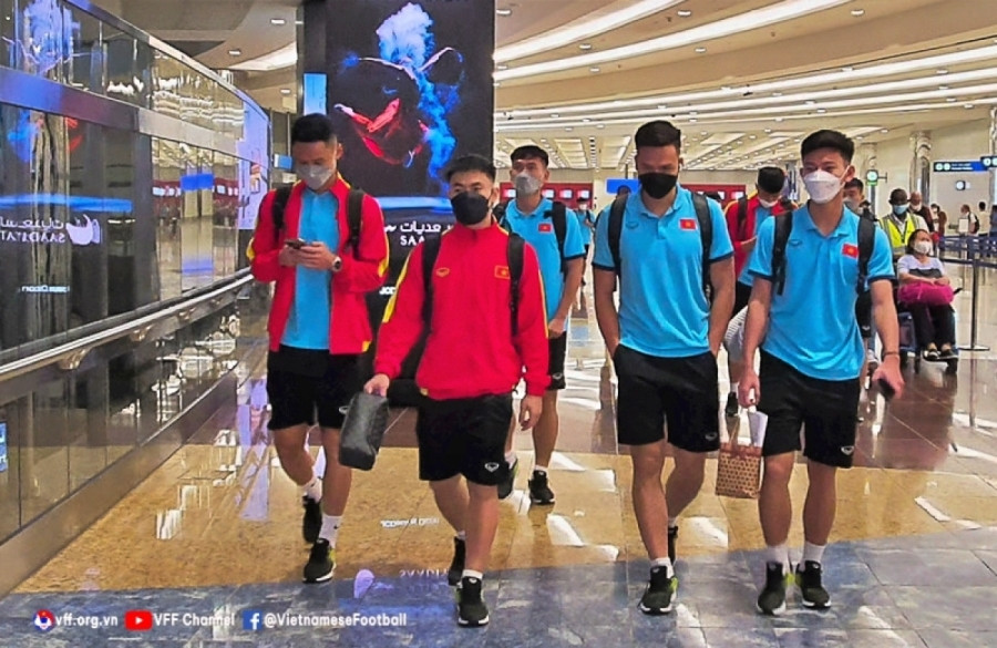 U23 Việt Nam đã đến U23 UAE (Ảnh: VFF).